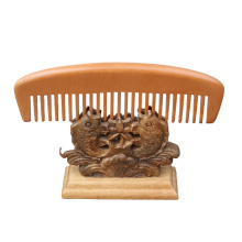 КТ бренд волос изготовленного на заказ Логоса широкие зубцы массаж персик деревянный гребень 